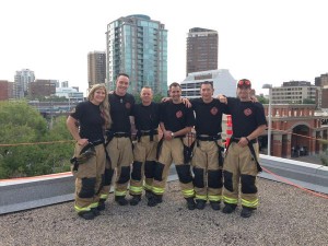 Six firefighters hanging out on this Beltline area rooftop all weekend
